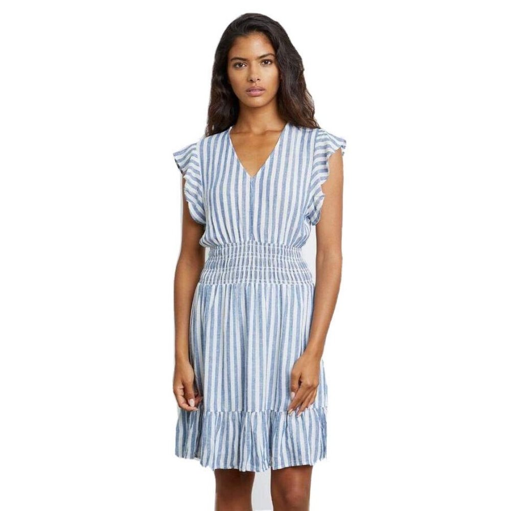 Rails Blue and White Striped knee-length Dress size s